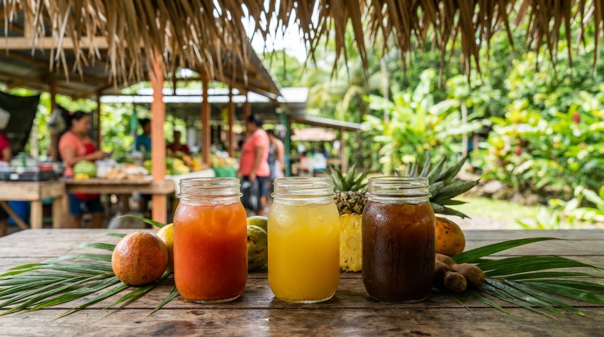 Portorický koktejl piña colada a tropické ovoce