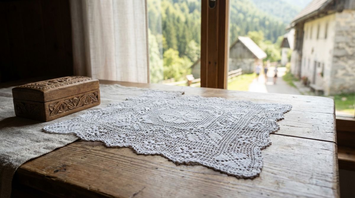 Tradiční krajka z Idrije patří k nejtypičtějším slovinským suvenýrům