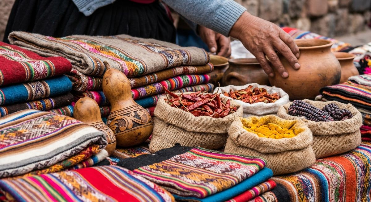 Andské řemeslné výrobky a&nbsp;stříbrné šperky z&nbsp;Peru