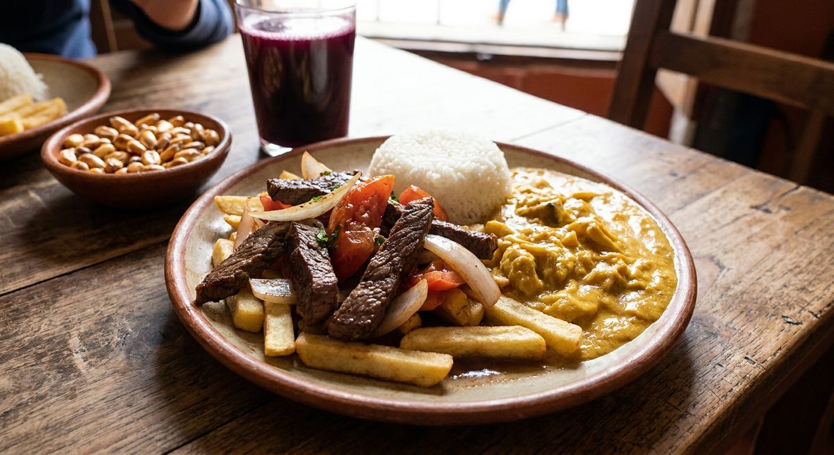 Tradiční peruánské jídlo ceviche s&nbsp;rybou a&nbsp;limetkou