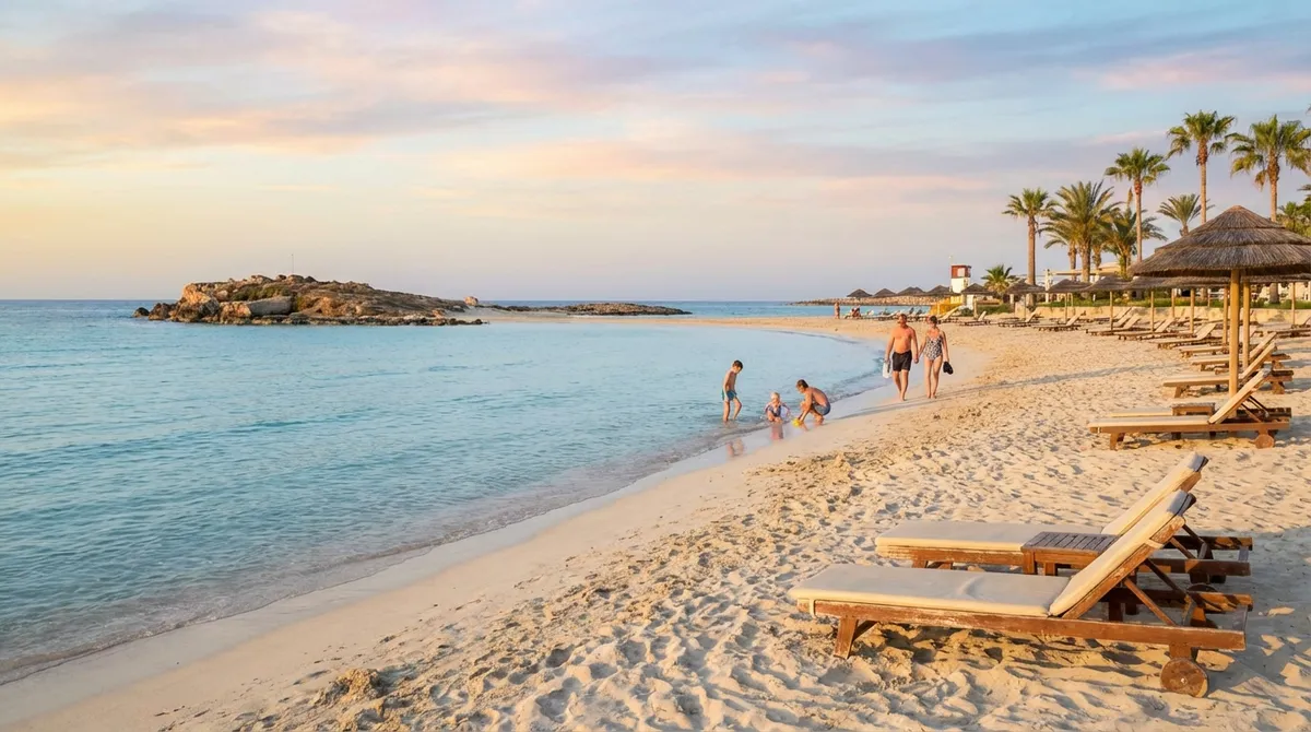 Nissi Beach - oblíbená písčitá pláž na Kypru
