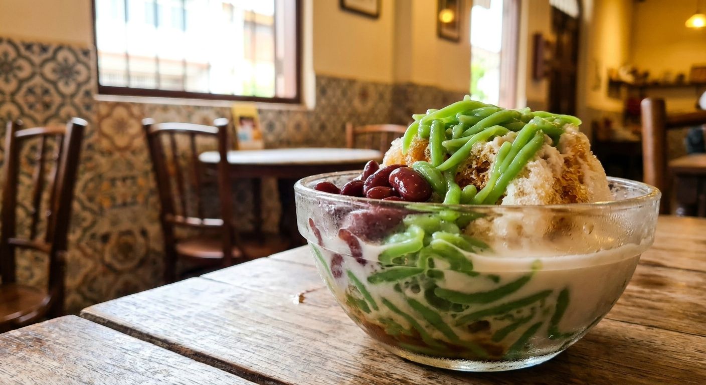 Barevné malajské dezerty a&nbsp;sladkosti