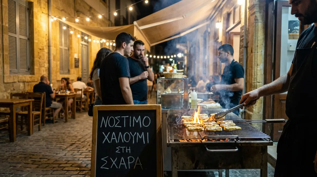 Večerní Kypr a vůně grilovaného halloumi